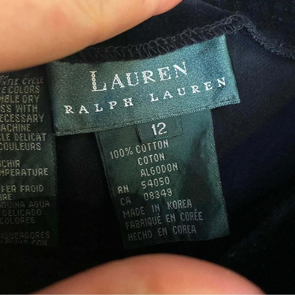 Vintage Lauren Ralph Lauren High Rise Velvet Pants Black Size 12